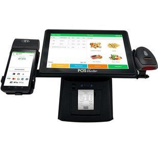 Комплексна каса SHIVA POS Windows 5-в-1. POS-термінал + вбудований принтер чеків + сканер штрихкодів + тримач + ПЗ SHIVA-W фото