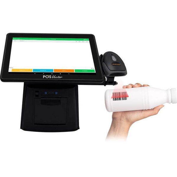 Комплексна каса SHIVA POS Windows 5-в-1. POS-термінал + вбудований принтер чеків + сканер штрихкодів + тримач + ПЗ SHIVA-W фото
