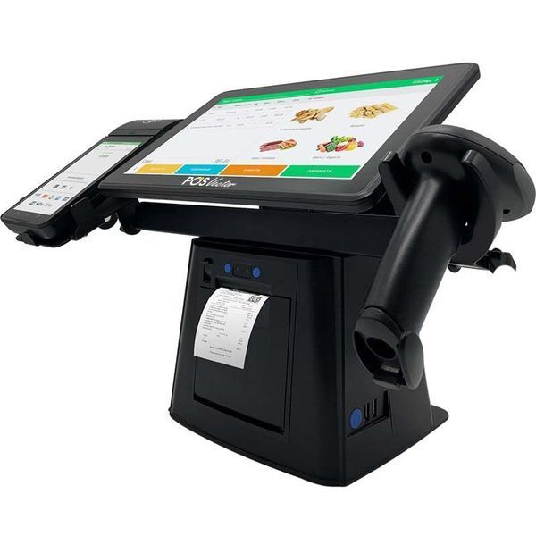 Комплексна каса SHIVA POS Windows 5-в-1. POS-термінал + вбудований принтер чеків + сканер штрихкодів + тримач + ПЗ SHIVA-W фото