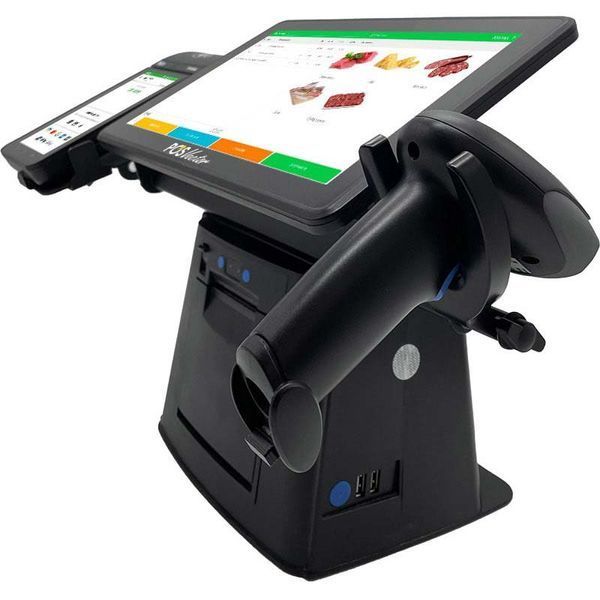 Комплексна каса SHIVA POS Windows 5-в-1. POS-термінал + вбудований принтер чеків + сканер штрихкодів + тримач + ПЗ SHIVA-W фото